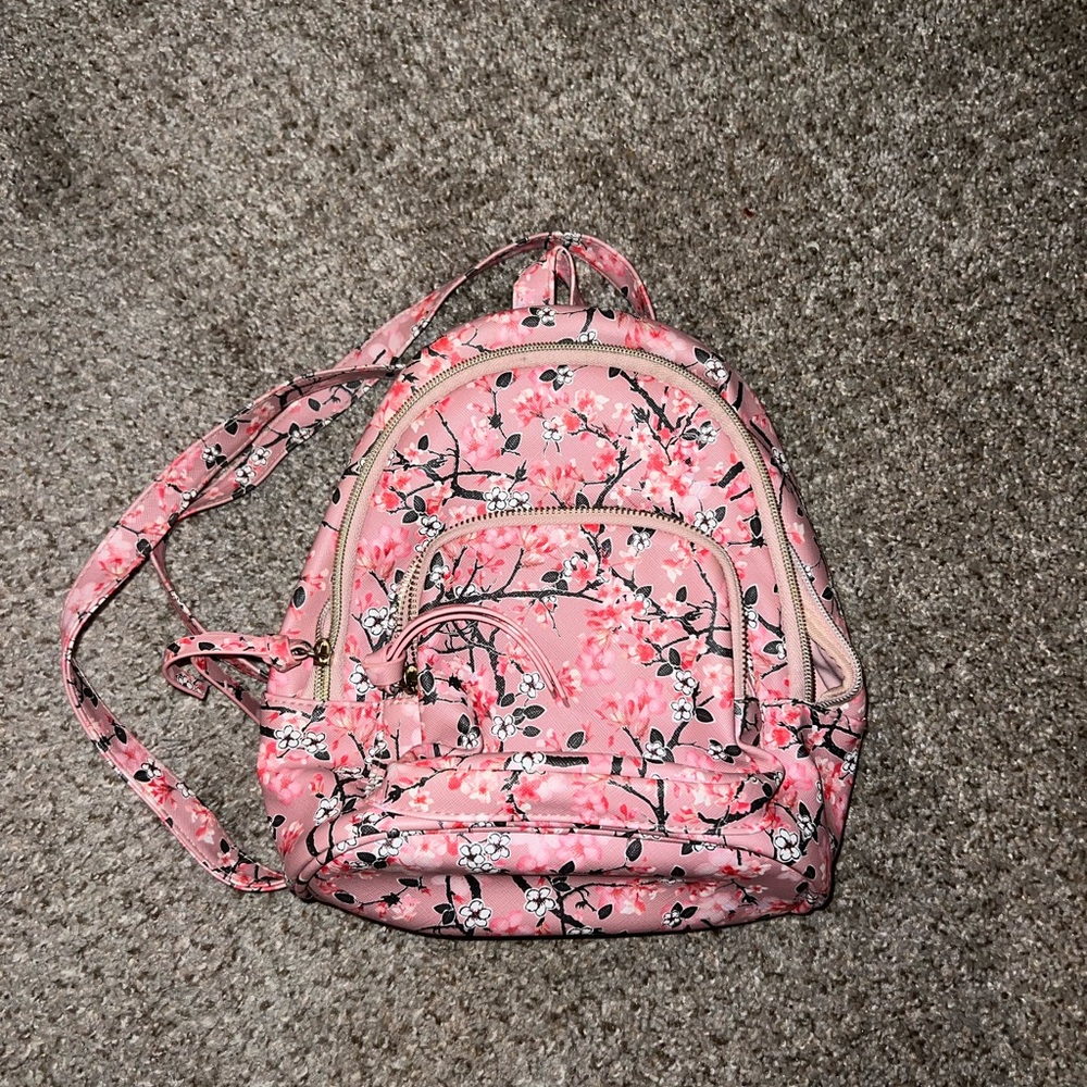 Cherry Blossom Mini Backpack Bookbag Purse